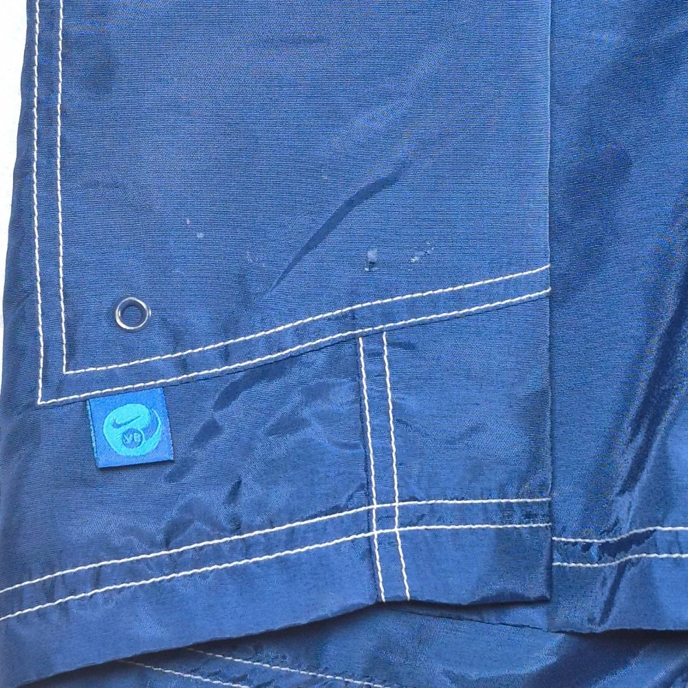 Vintage Nike VB Volleyball Board Shorts Mens Blue Nylon Cargo Swim Y2K 2000s